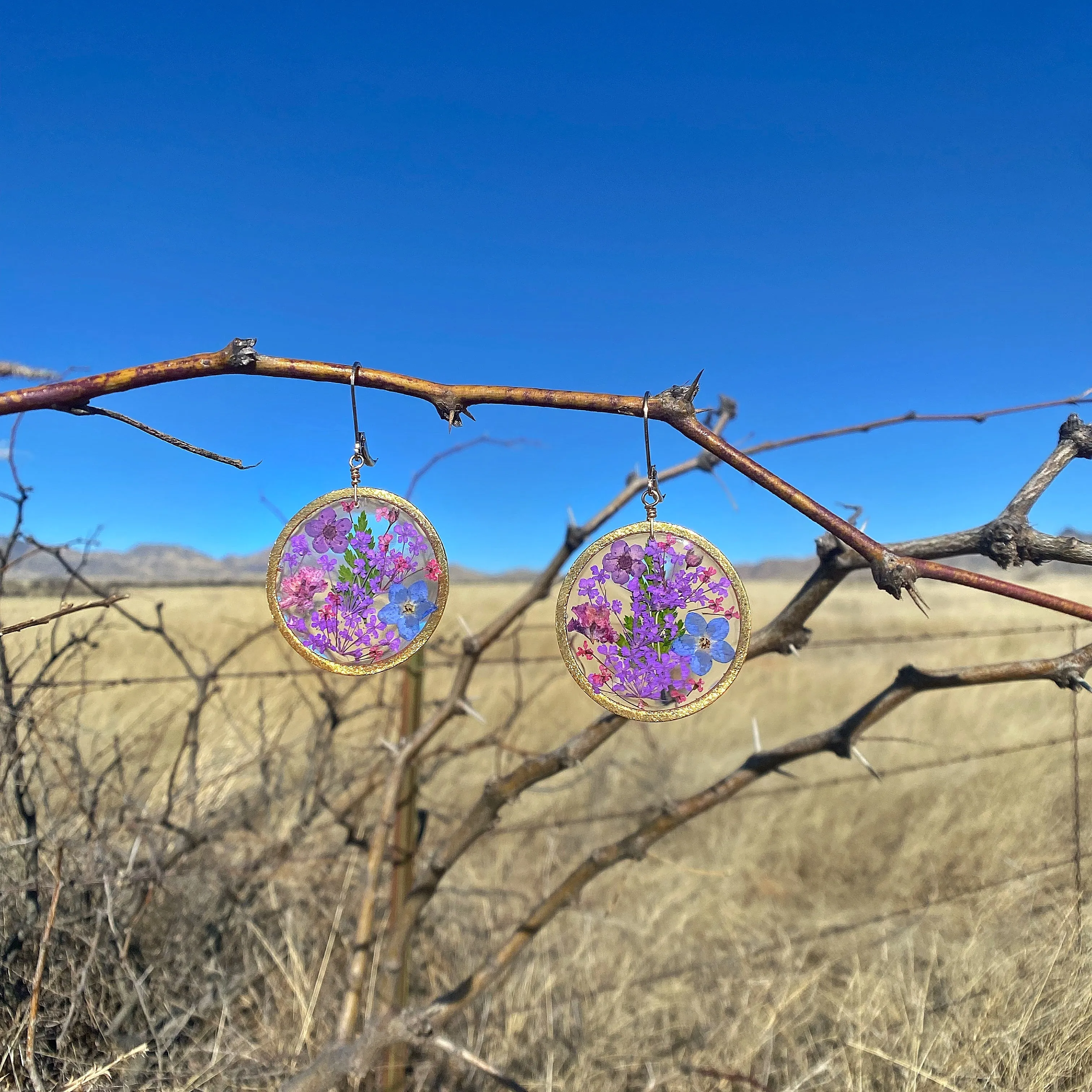 Purple Botanical Garden Earrings - BG85