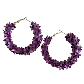 Purple Floral Hoop