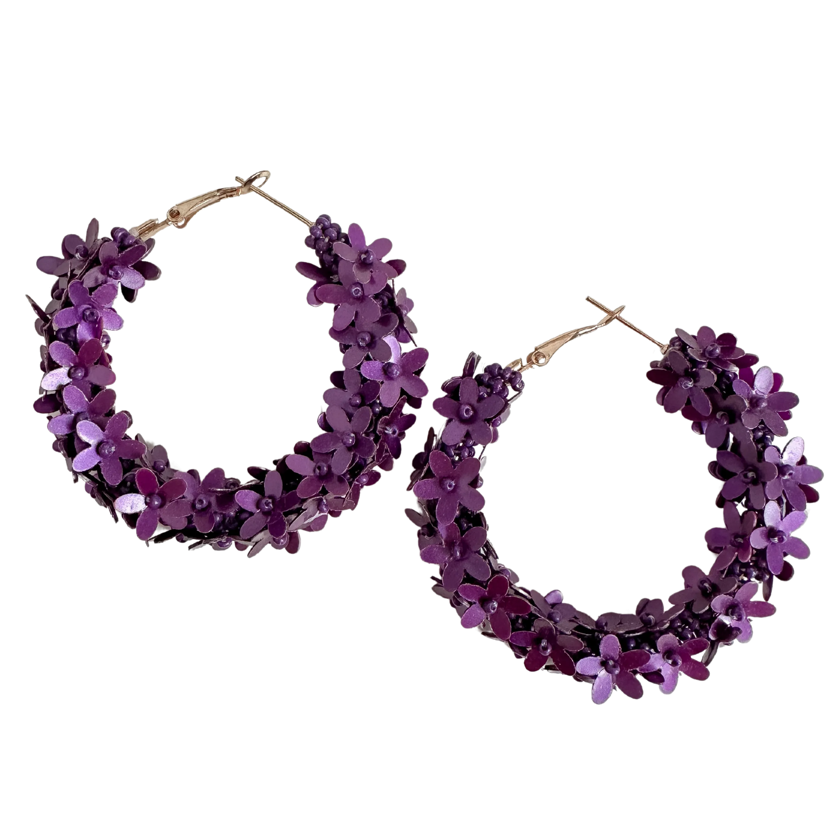 Purple Floral Hoop