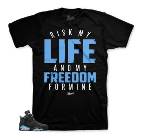 Retro 6 University Blue Shirt - My Life - Black