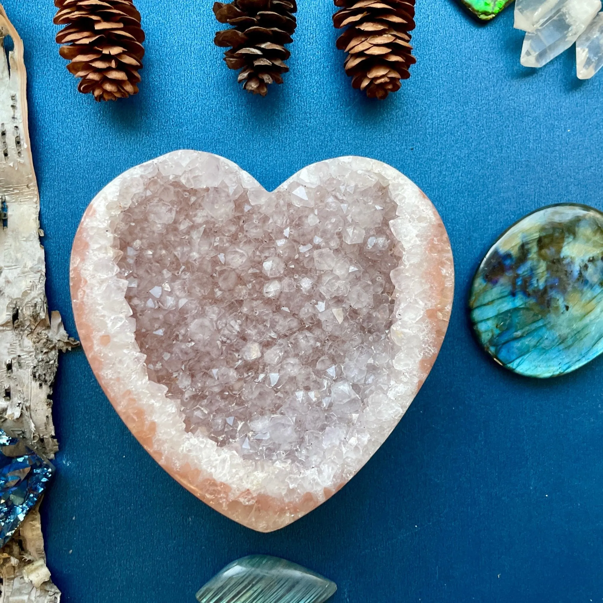 Rosy Pink Amethyst Heart