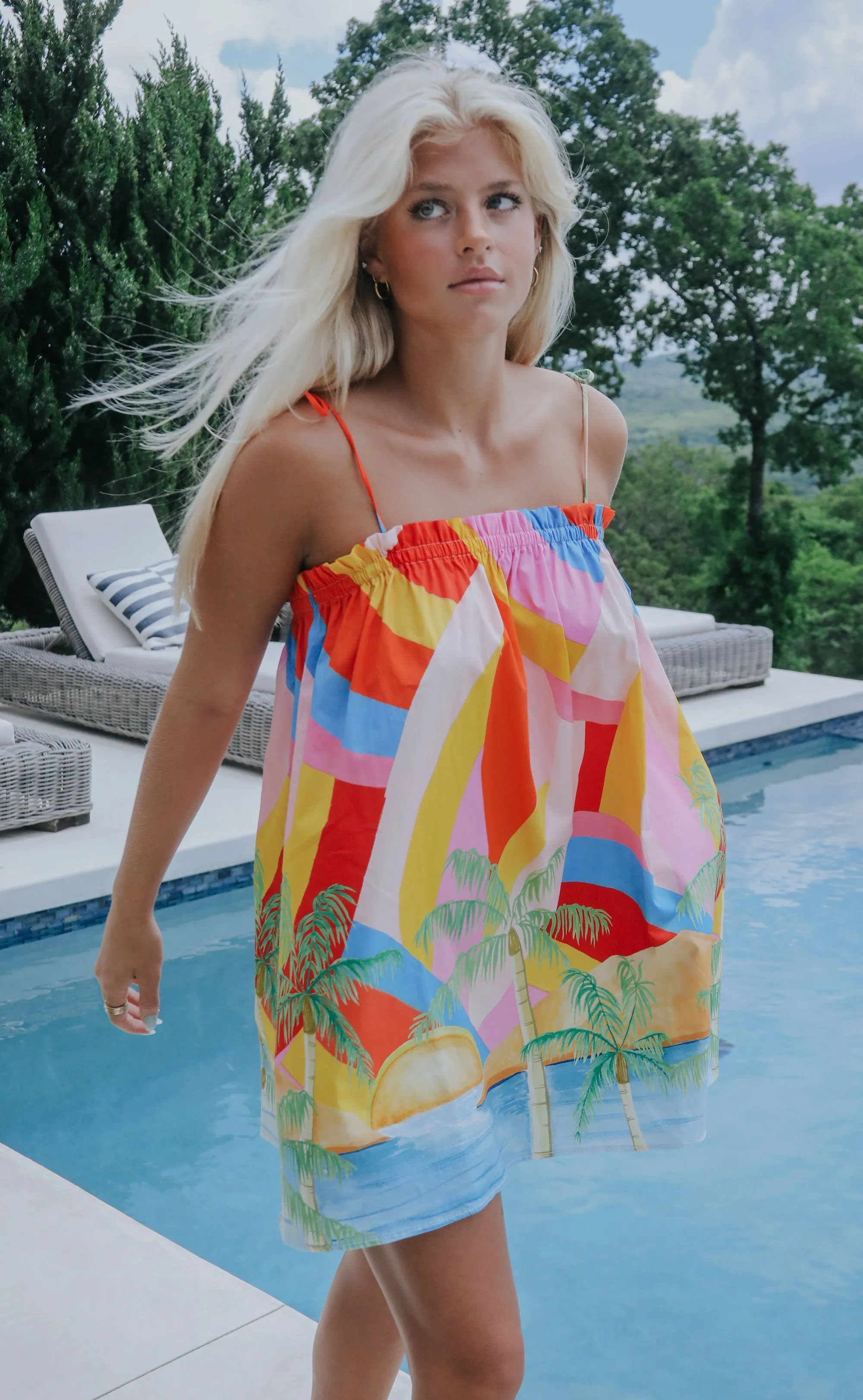 show me your mumu: angel mini dress - rainbow