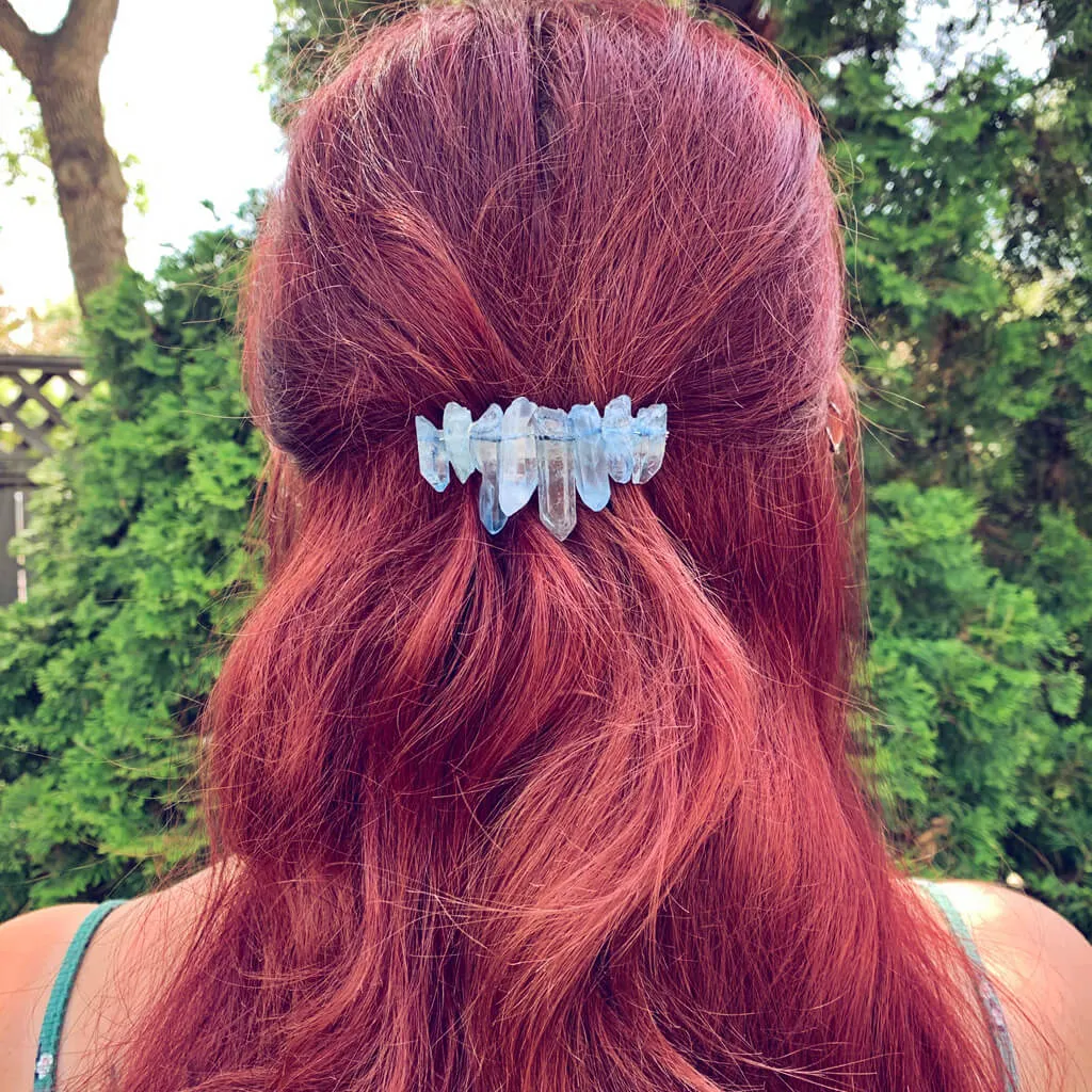 siren's call // quartz crystal hair clip barrette