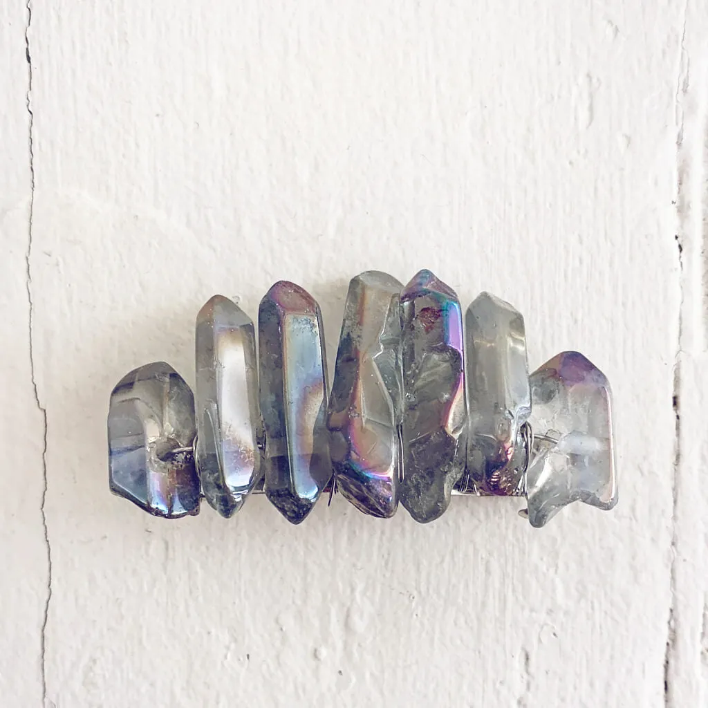 siren's call // quartz crystal hair clip barrette