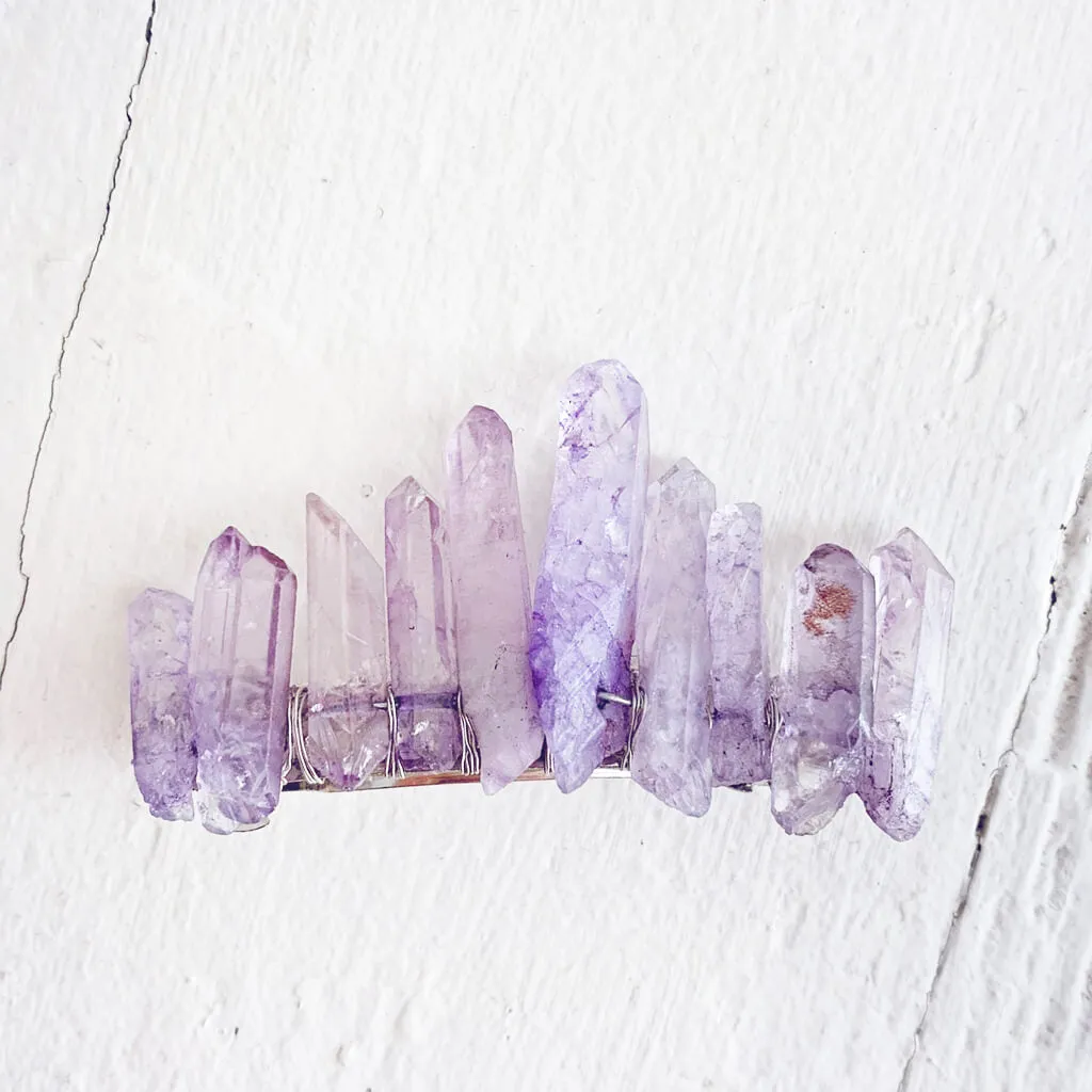 siren's call // quartz crystal hair clip barrette