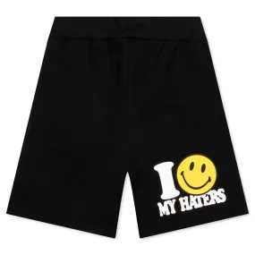 Smiley Haters Sweatshorts - Black