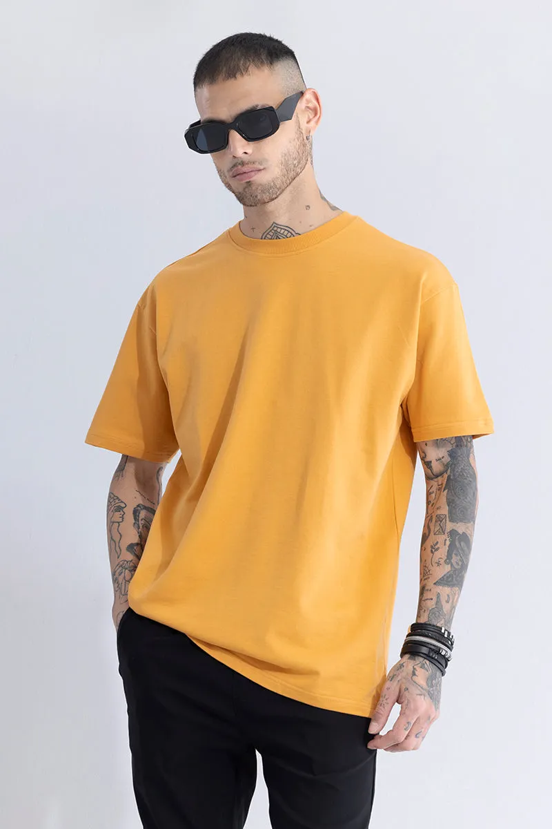 Solitude Pastel Orange Oversized T-Shirt