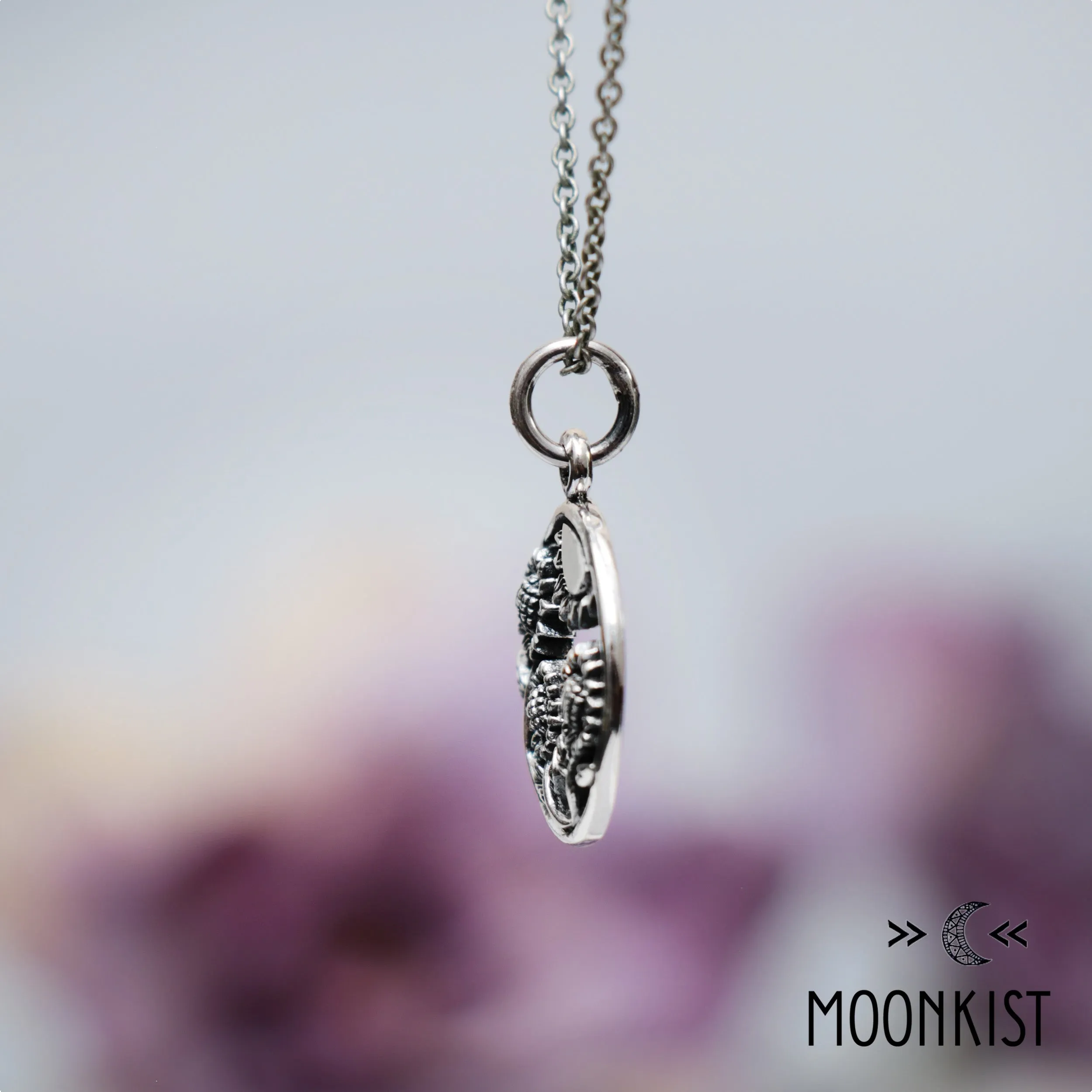 Sterling Silver Sun and Sunflower Pendant | Moonkist Designs