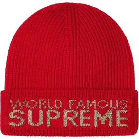 Supreme World Famous Beanie (Red)