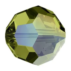 Swarovski 6mm Round - Olivine AB (10 Pack)