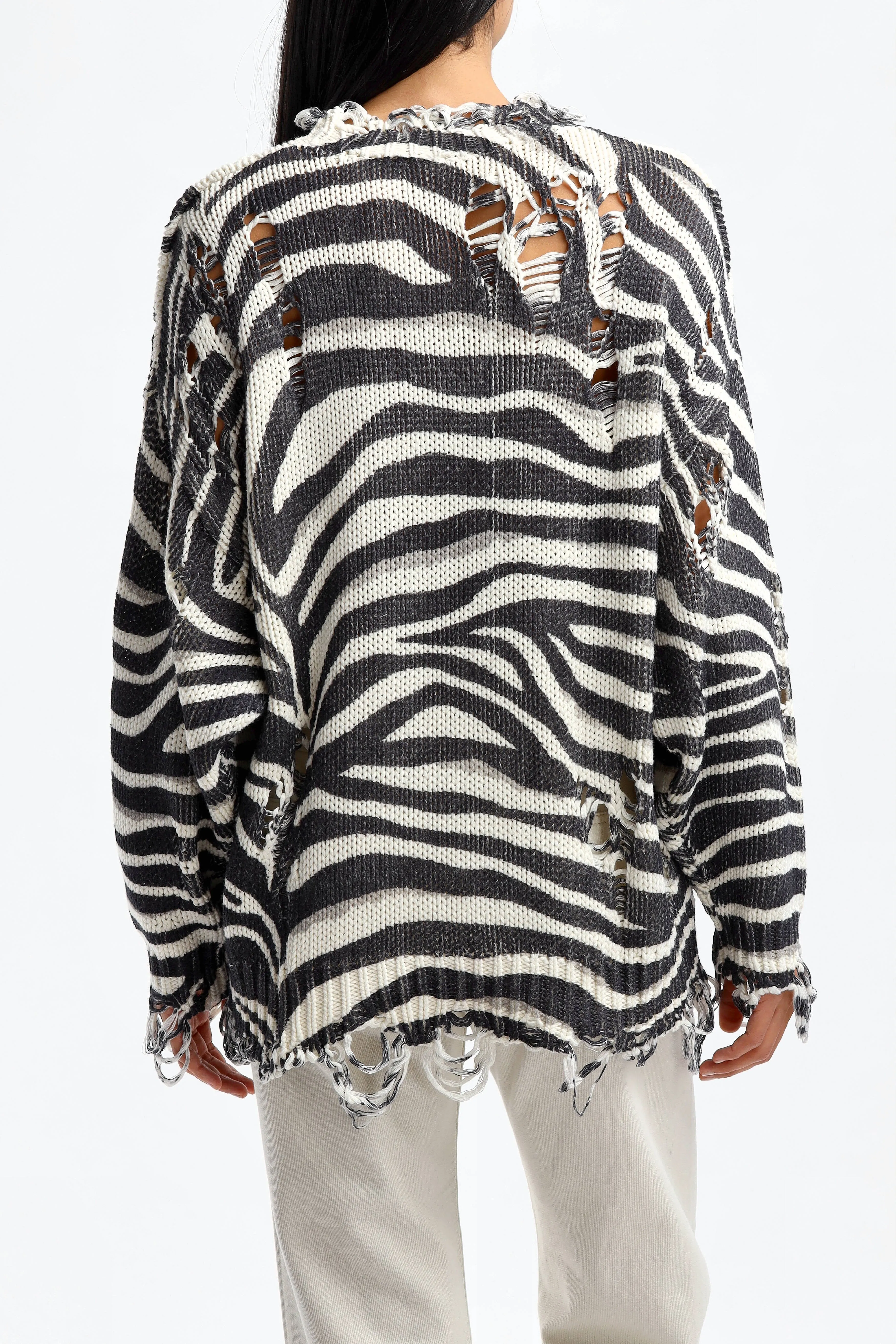 Sweatshirt Oversized in Zebra