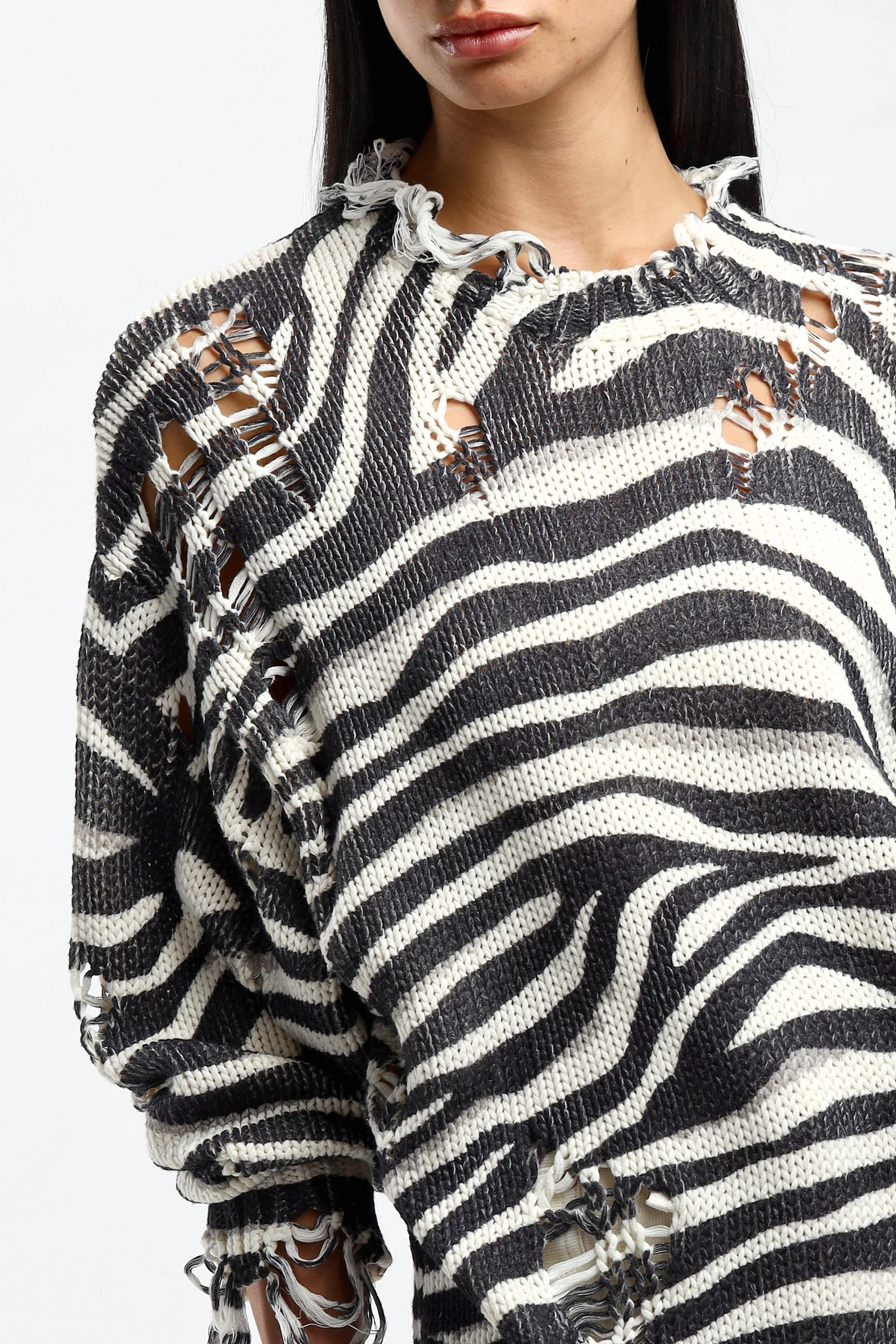 Sweatshirt Oversized in Zebra