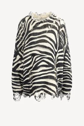 Sweatshirt Oversized in Zebra