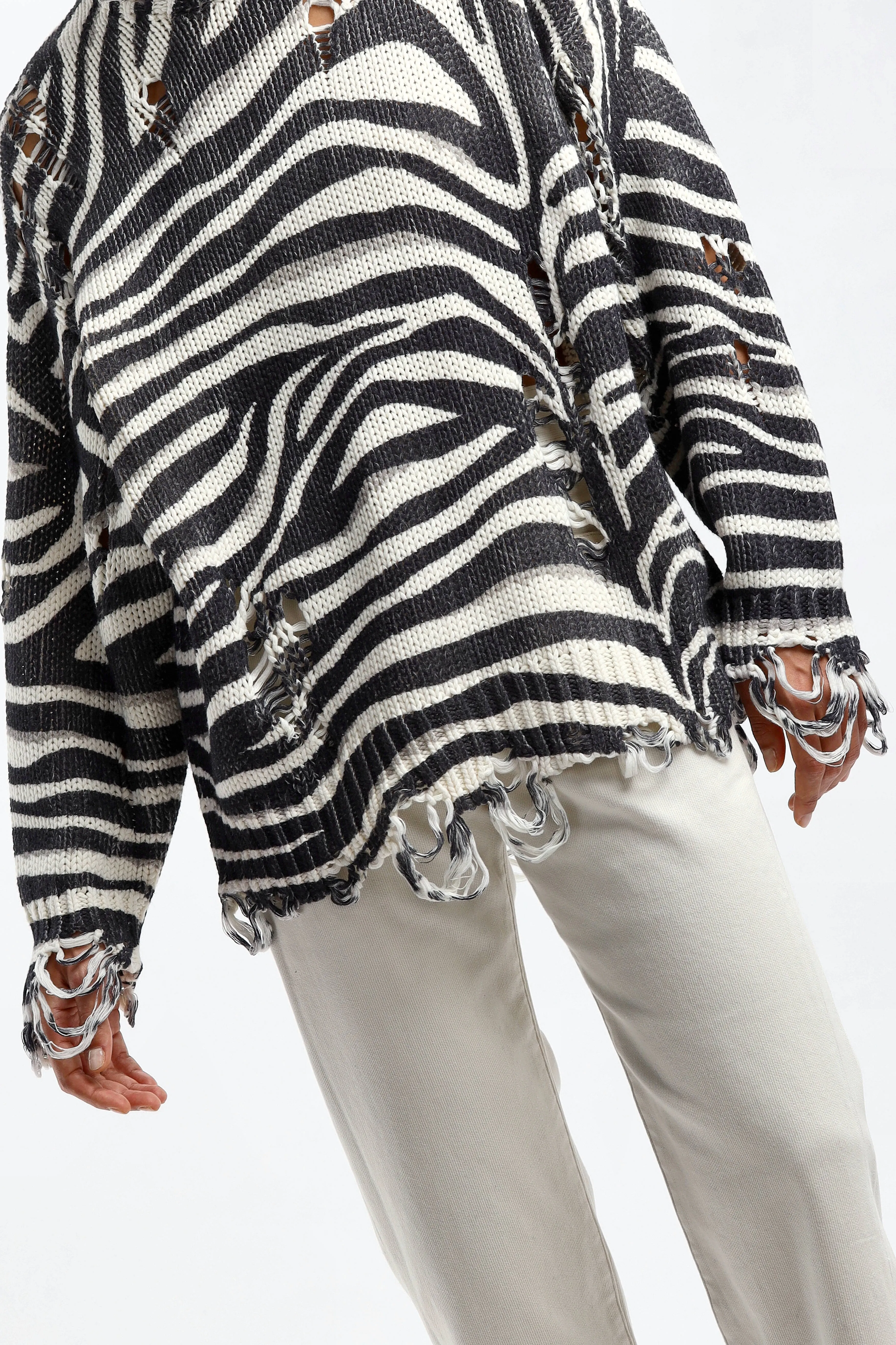 Sweatshirt Oversized in Zebra