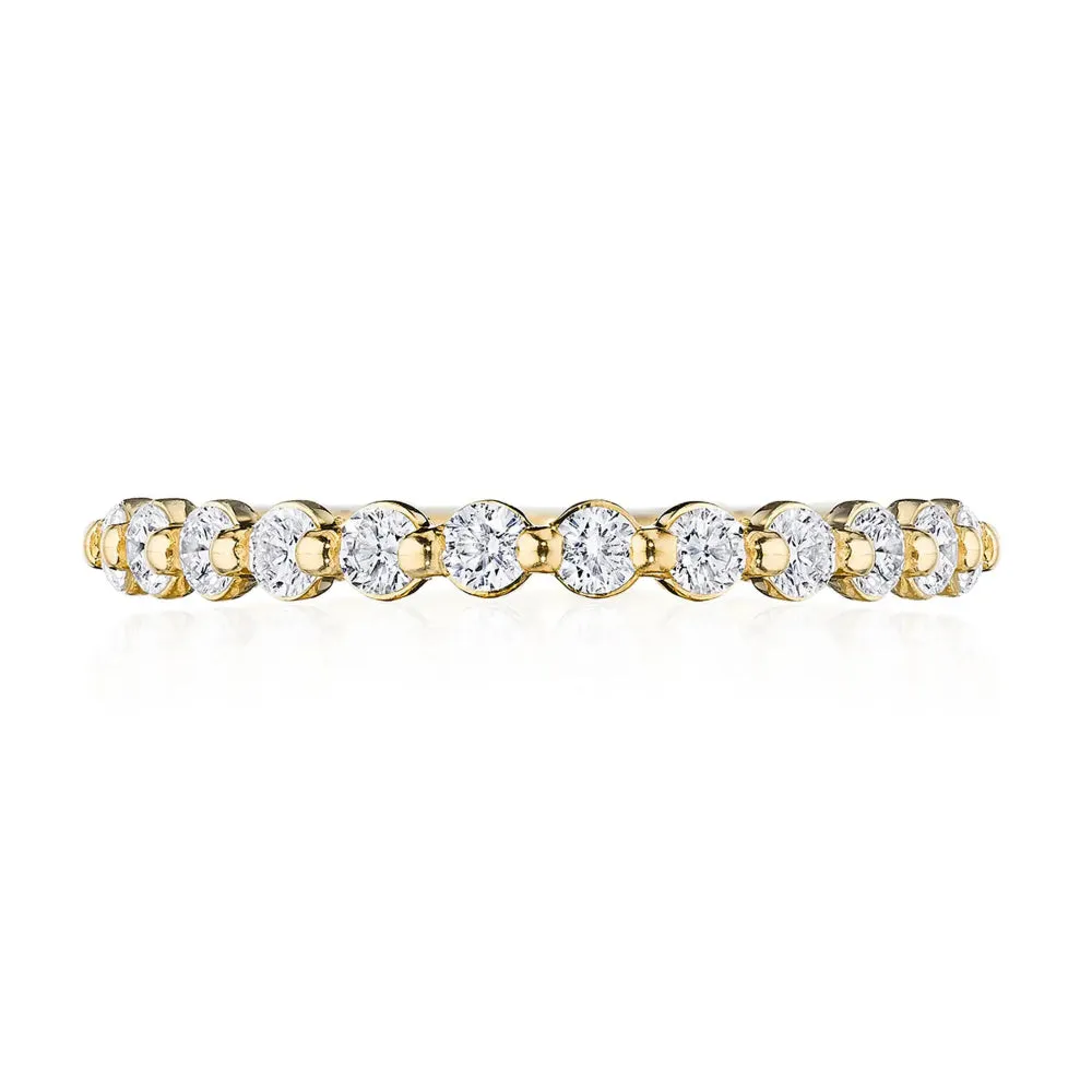 Tacori 18k Sculpted Crescent Two-Prong Diamond Band