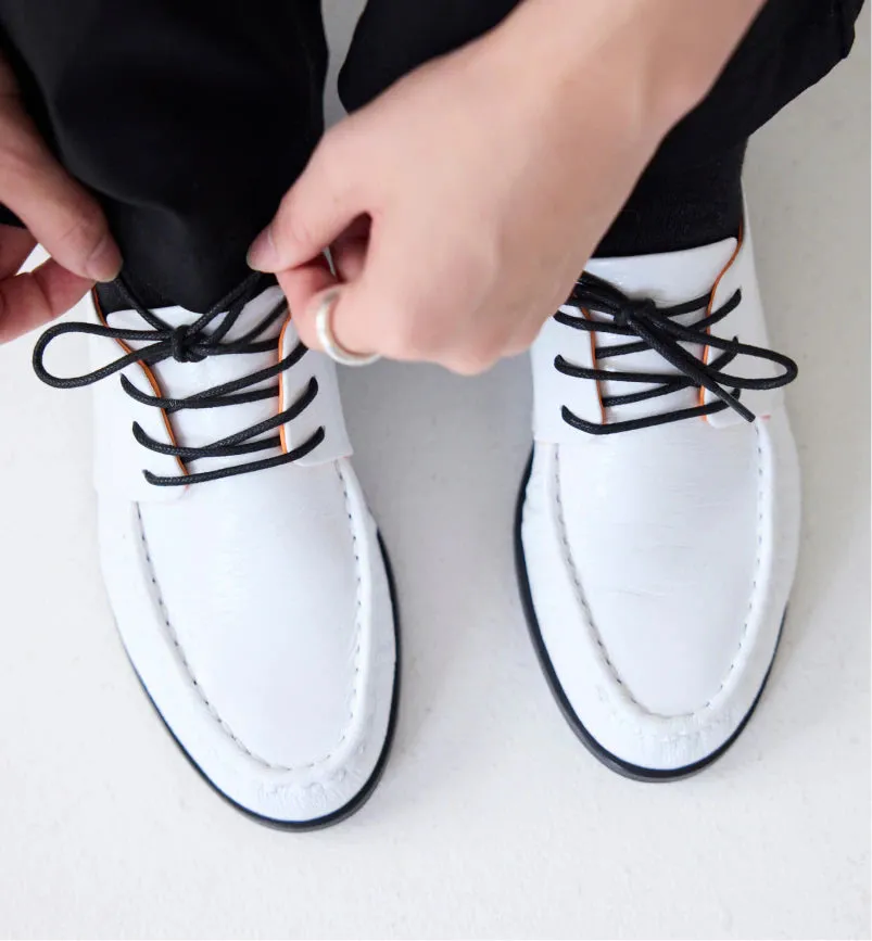 The Alice Neel Leather Lace Up | Milk Crush