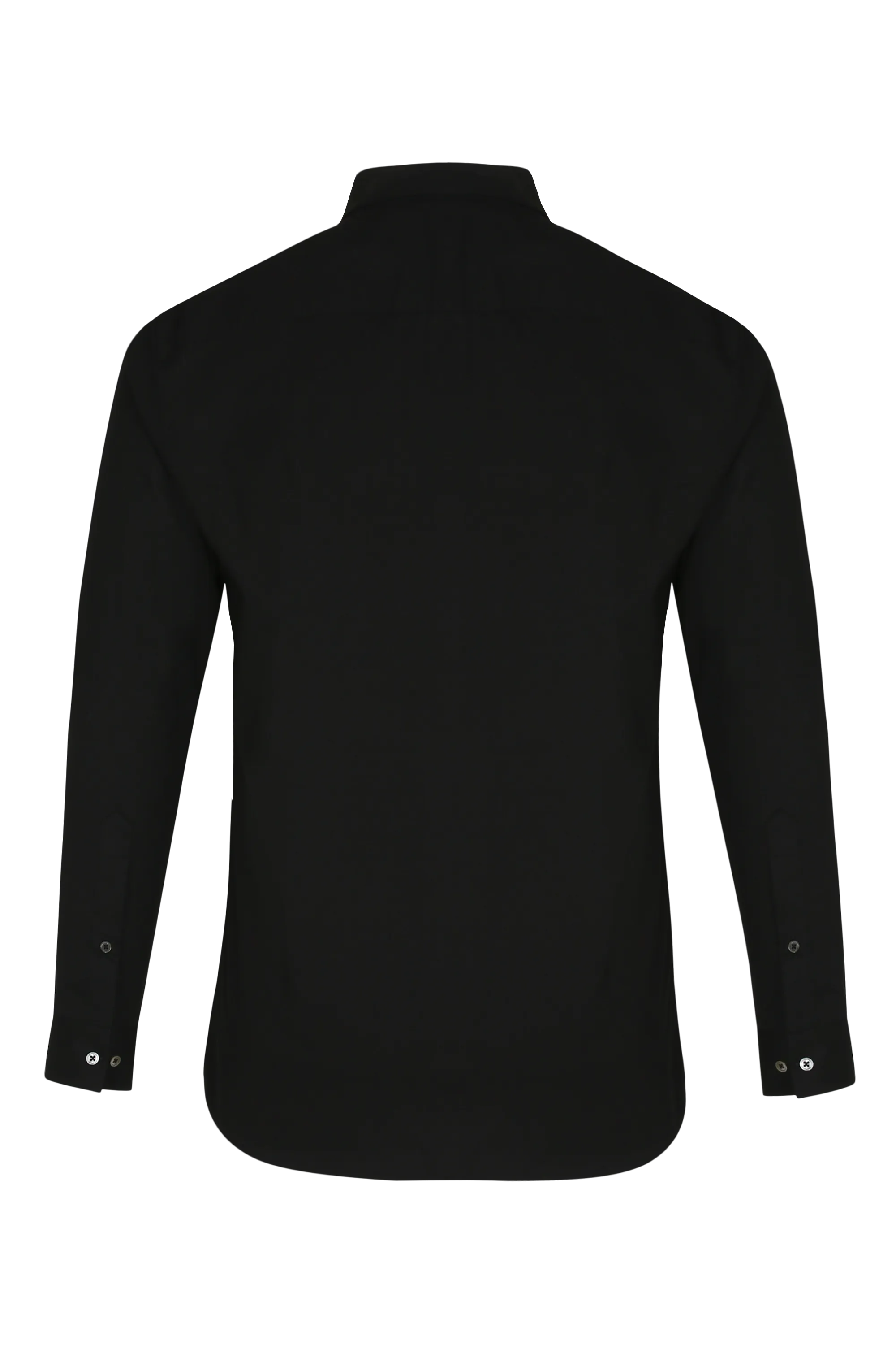 The Black Organic Shirt With Frayed Yarn