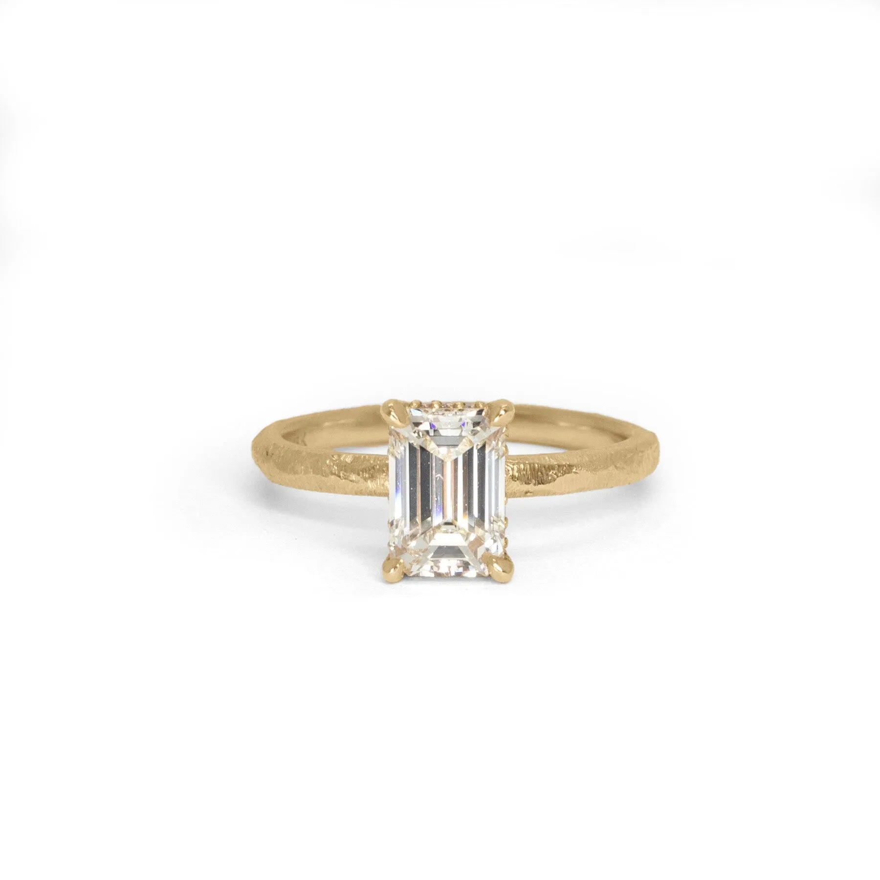 The Hoyt 1.41CT Emerald Cut Diamond Engagement Ring with Pavé Gallery