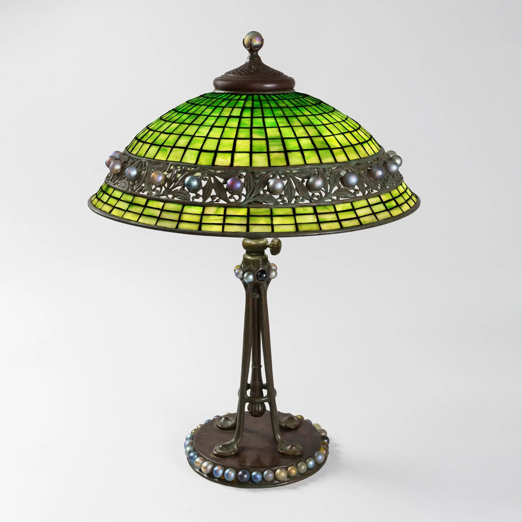 Tiffany Studios New York "Jeweled Geometric" Table Lamp