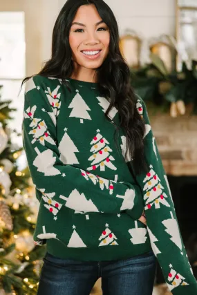 Time To Celebrate Green Christmas Tree Sweater