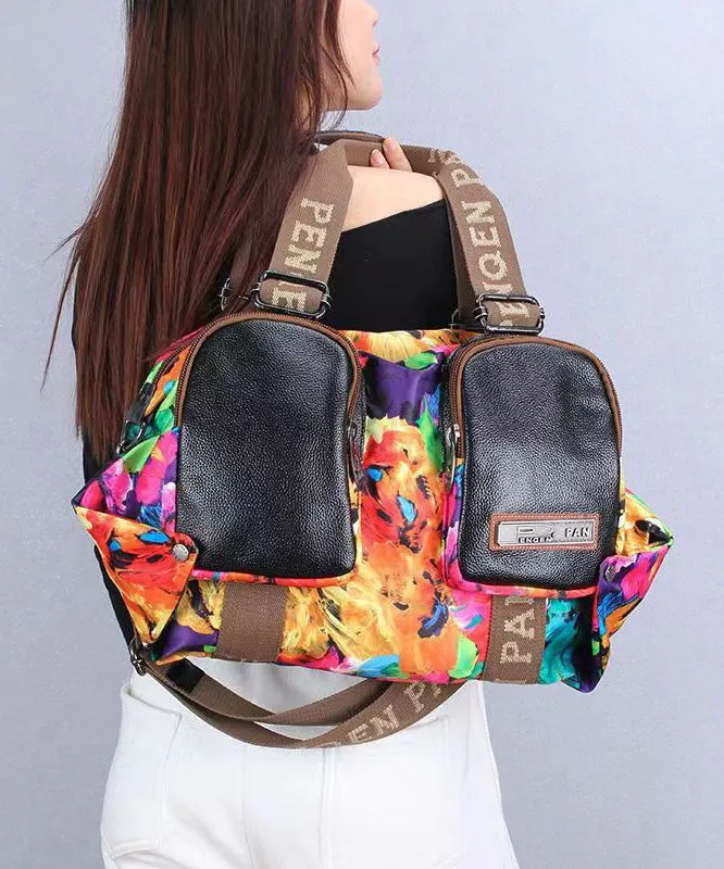 Versatile Casual Oversized Printed Patchwork Crossbody Bag ZX1041