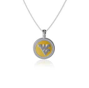 West Virginia University Coin Pendant Necklace - Enamel